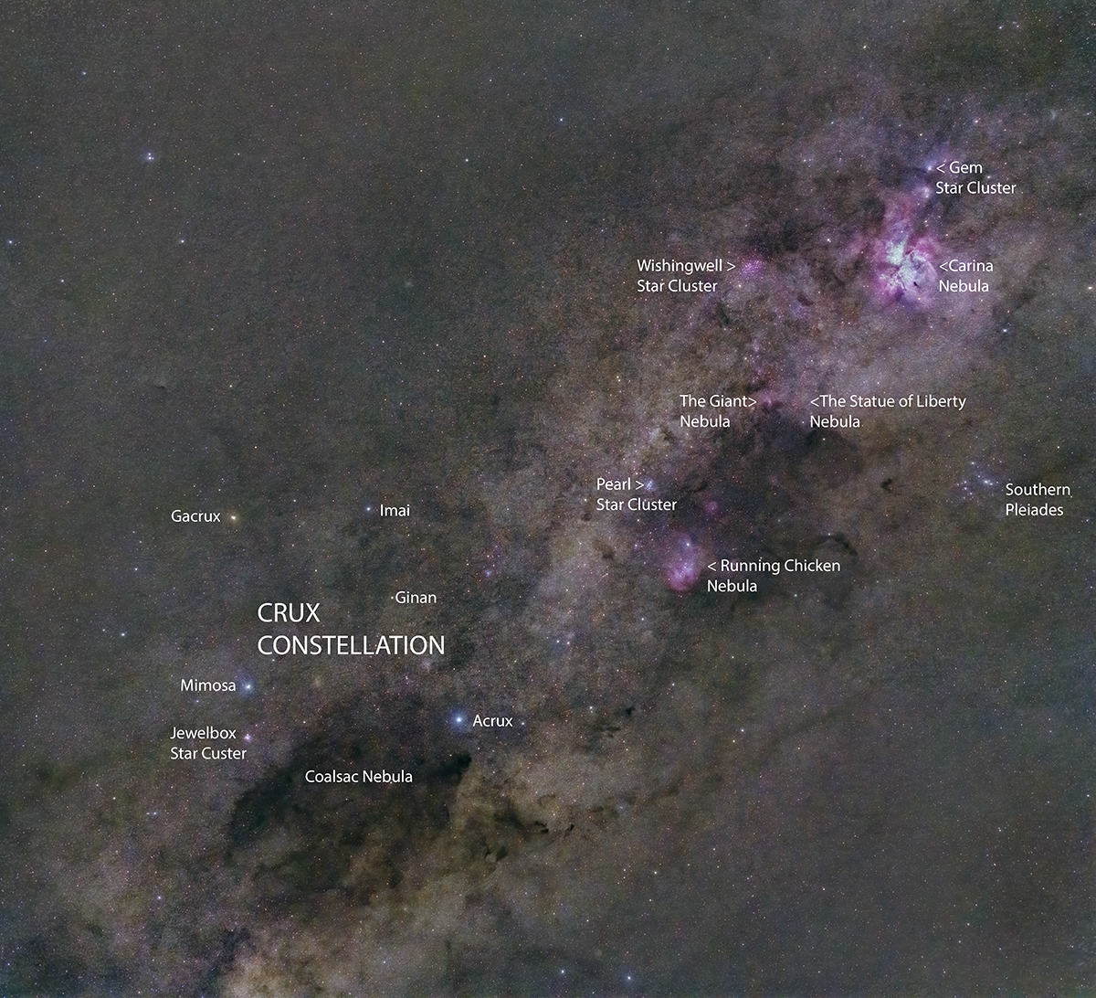 Carina and Coalsac Nebulae_GradXT_Named constellations.jpg