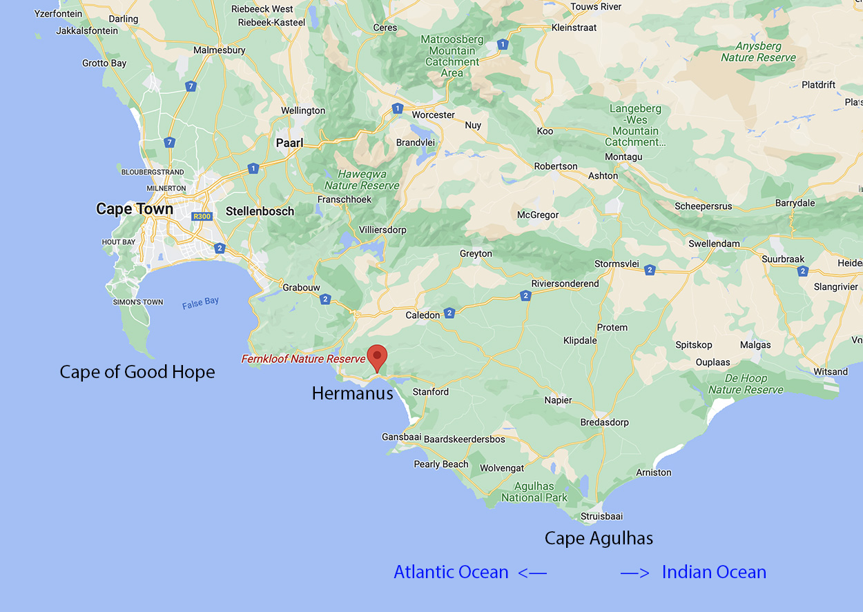 Map : Fernkloof Nature Reserve, Hermanus