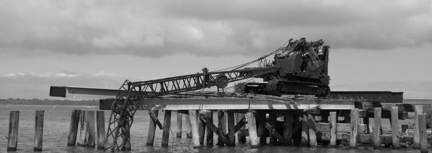 Old Crane in Wildwood NJ converted to B and W