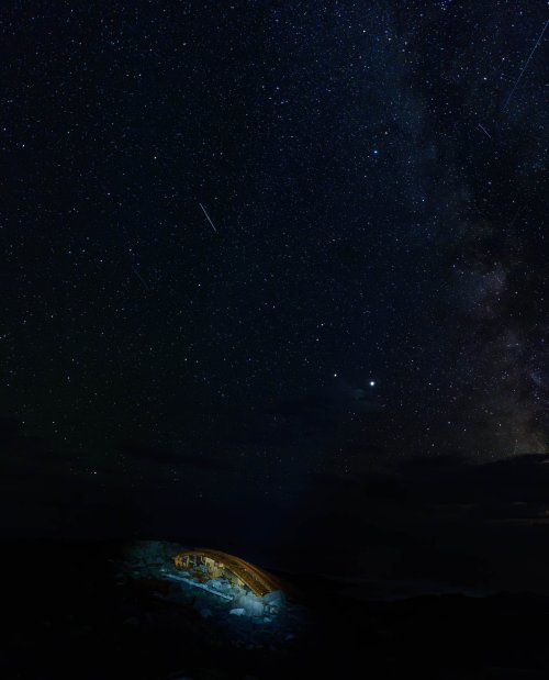 Quiet, dark Monhegan Island, Maine