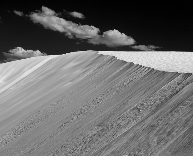 White Sands rendered in B+W