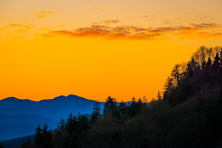 Sunrise in the Smoky Mountains