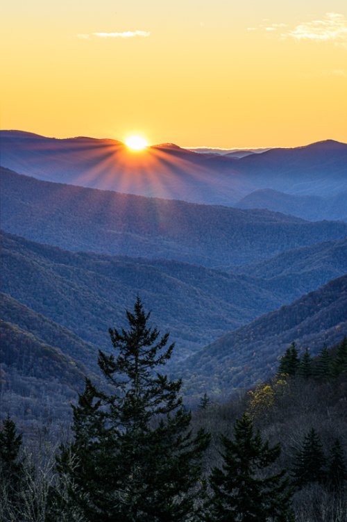 Sunrise in the Smoky Mountains