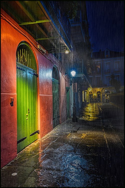 New Orleans, the best time to shoot in the French Quarter is after midnight.
