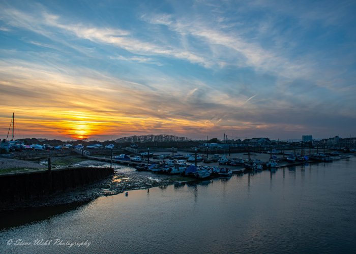 Littlehampton (UK) at around sunset.