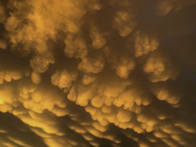 Mammatus Clouds at Sunset over Pittsburgh, PA, 06/16/22