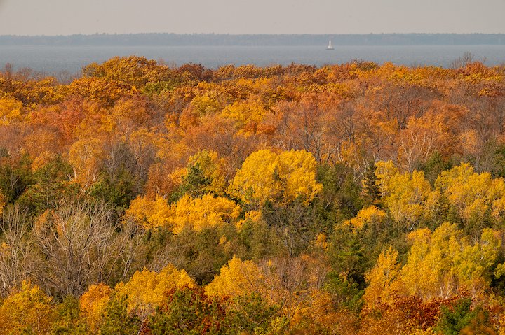 Fall colors at Potawatomi State Park Wisconsin