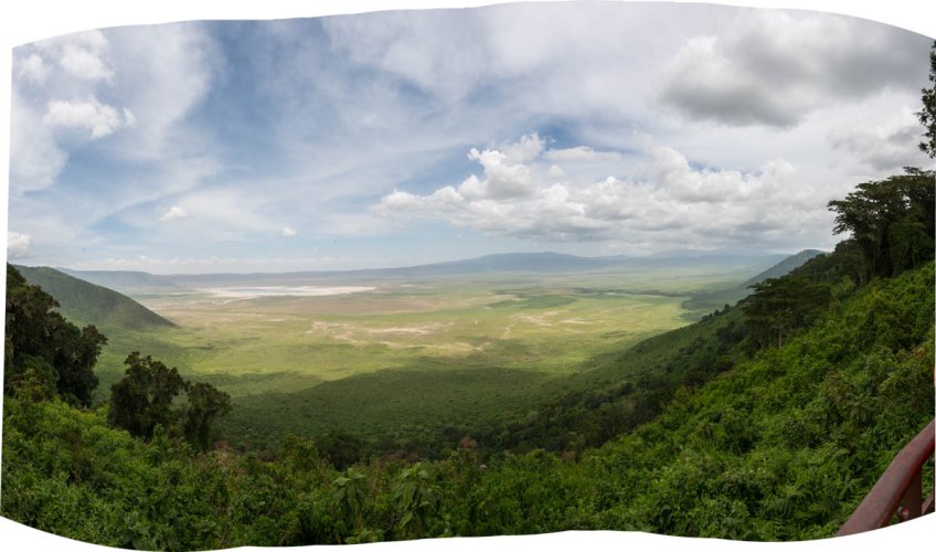 Stitched pano taken at ngorongoro crater overlook.