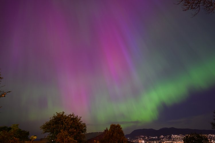 Aurora borealis  in Vancouver