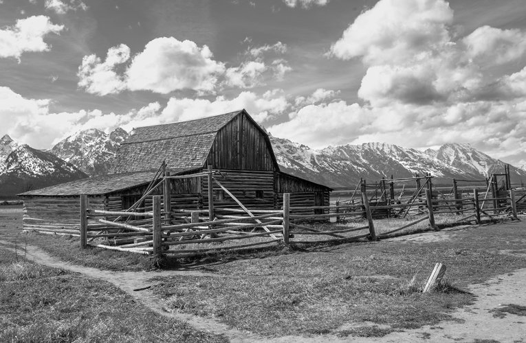 Mormon Row Barn B&W