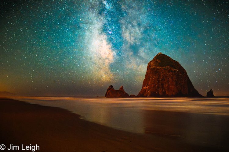 Milky Way Over the Oregon Coast