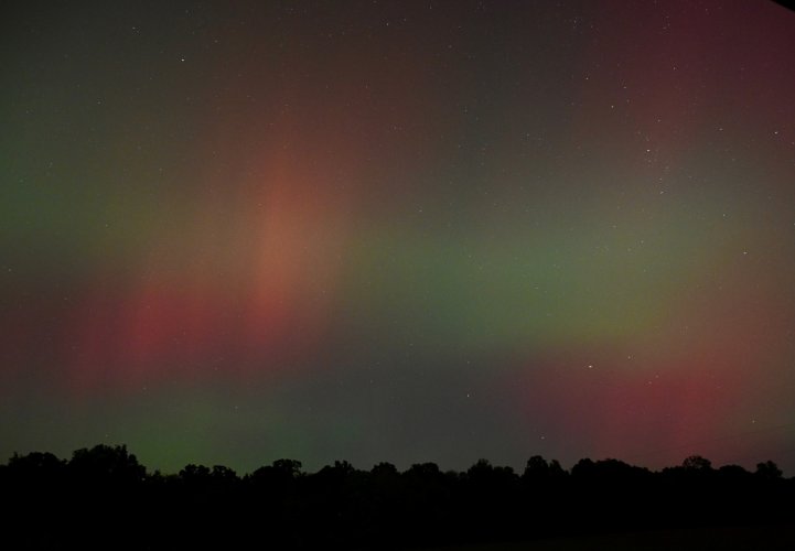 Astro compilation, Comet and Aurora, Southeast Missouri