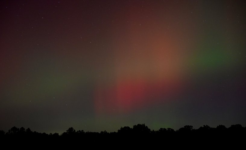 Astro compilation, Comet and Aurora, Southeast Missouri