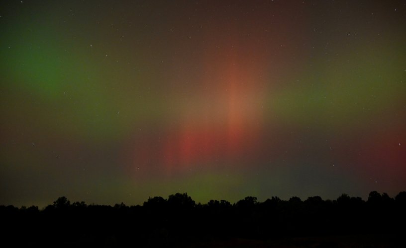 Astro compilation, Comet and Aurora, Southeast Missouri