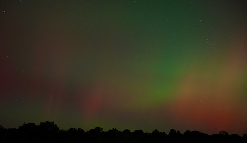 Astro compilation, Comet and Aurora, Southeast Missouri